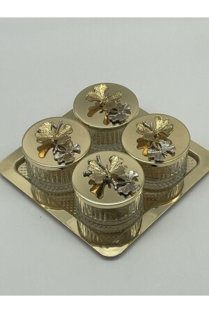 MNZ-Paşabahçe Elysia سلسلة الزجاج مع سكة مربعة 4 قطع جام، وجبة خفيفة، الآيس كريم، وعلب العرض والمعكرات Kareelysia4 - Fiyakalı Ürünler Atölyesi