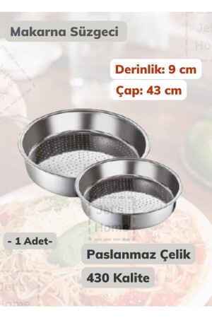 MNZ-Pasta Strainer 43 Cm فولاذ المقاوم للصدأ 014. es219540 - Jet's Home