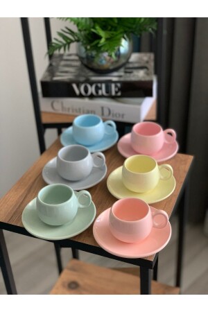 كوب قهوة من طراز MNZ-Pastel Set 003-6 - TAMER YİĞİT