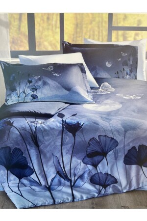 MNZ-Pastoral Satin Duvet Cover Set Moonligtpstoral - Özdilek