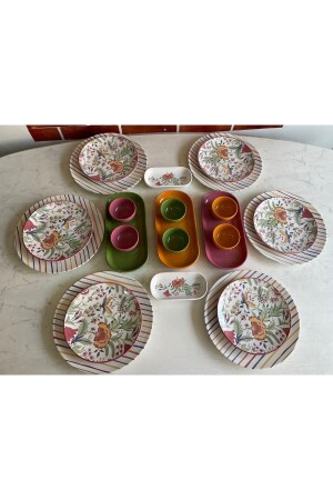 MNZ-Pateh 23 قطعة طعام الإفطار مجموعة AA01527 - Keramika
