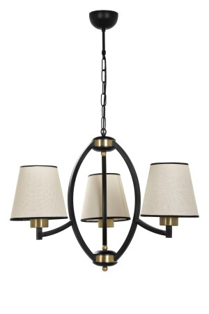 MNZ-Paul 3-piece black chandelier مع مفتوحة شمعة Wicker 8343-3 - Lumexx