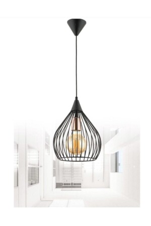 MNZ-Pear واحد مصباح معلق أسود شمعة - Mhk Collection