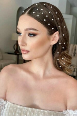 ملصق من طراز MNZ-Pearl 150 قطعة شعر الجسم و وجه الحجر - H&E Design