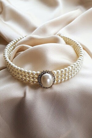 MNZ-Pearl Choker Collar قلادة الذهب - Petek Aksesuar