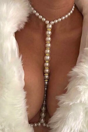 MNZ-Pearl Low-cut Body Jewelry Bracket Gold - Petek Aksesuar