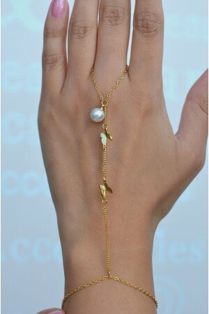 MNZ-Pearl تفصيليات الفراشة الفولاذ Shahmaran الذهبية اللون - Sacce Scarves&Accessories