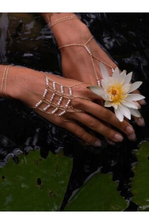MNZ-Pearl Stone Hand Chain 2 Pack Shahmaran - Qp Angel's