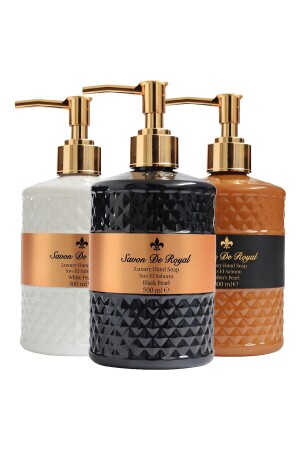 MNZ-Pearl Vegan Liquid Soap Mixed Pack 3 X 500 مليل SR 101KRM - Savon de Royal