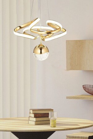 طاقة مصباح MNZ-Pendant Led Chandelier مفهوم المنتج الذهب الأصفر Led Chandelier fico0041 - Fico Home