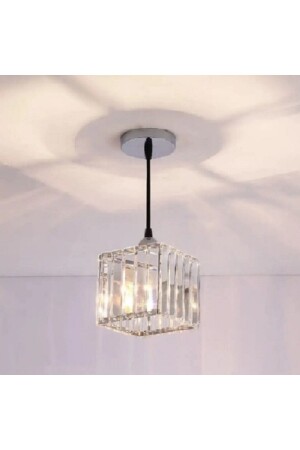 مصباح MNZ-Pendant Single Silver K-12 (PLAF. PLUMBING) شمعة حجر الكريستال - İstanbul Avize