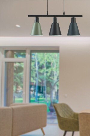 MNZ-Pera تصميم خاص مطعم مطبخ جديد غرفة المعيشة صف الأسود - الأنتراتيت - الخضراء 3 قطع مصباح معلق شاندلي PRA99 - Modavize