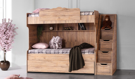 سرير مقاعد MNZ-Perge مع سلم - Cadde Yıldız