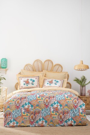 طلاء من طراز MNZ-Perji 100% القطن مزدوج غطاء الغطاء 200 - Karaca Home