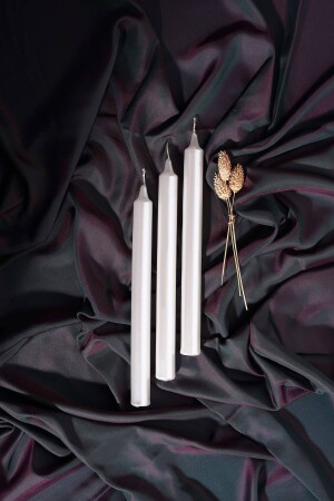 MNZ-Perl 3 قطع شمعة مشعة مشعة مشعة معدنية مغلفة الجسم الطويل عصا مخروط 3MUMMBA - mba decor metal bending art