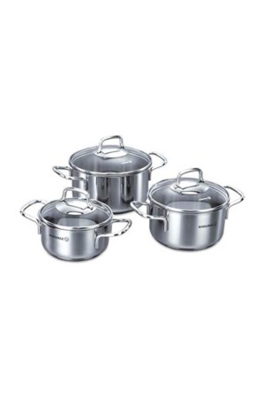 MNZ-Perla Jr.6 قطعة أدوات الطبخ مجموعة A1650 PRA-744892-3739 - KORKMAZ