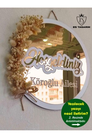 MNZ-Personalized Named Plexi خشبية الباب الزينة المزخرف01 - eslazerkesim