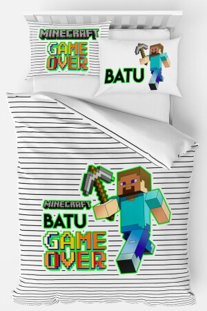 MNZ-Personalized Single Micro Satin Duvet Cover Set Minecraft tknevrs-minecraft - Homamia