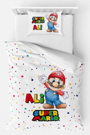 MNZ-Personalized Single Micro Satin Duvet Cover Set Super Mario tknevrs-mario - Homamia