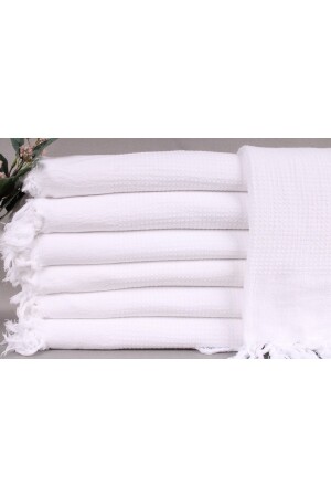 MNZ-Peshemal بيضاء Peshtemal 90x170 سم القطن Peshtemal Gezi Peshtemal 3-6-2 - Kayra Export
