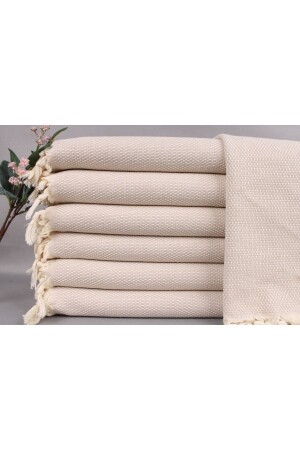 MNZ-Peshtemal Beige Cotton Teapot Peshtemalsu I حجم صغير 45x100 سم القطن 2-2-99 - Kayra Export