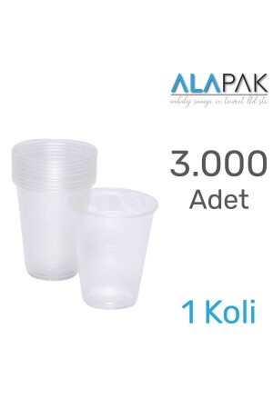 كوب البلاستيك من نوع MNZ-PET Cup 180cc 3،000 قطعة (1 صندوق) Alapak. Brdk. Pet. 3000 - Alapak