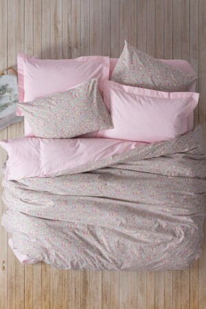 MNZ-Petite Double Duvet Cover Set سيخو وردي 1738p - Cotton Box