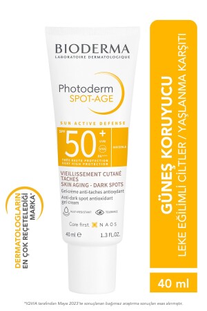 MNZ-Photoderm Spot Age SPF50+ مضاد للعجلة والعدوى ضد التجاعيد واقية الشمس عالية الحماية 40 مل - Bioderma