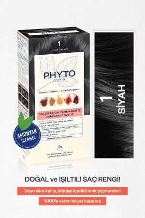 MNZ-Phytocolor 1 صباغة شعر عريضية مستقلة بلا أمونيا سوداء 3338221002501 - Phyto