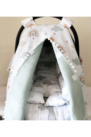 MNZ-Picked Muslin Fabric Stroller Cover Cushion و ورقة TYC00198201793 - BabyLifeHome