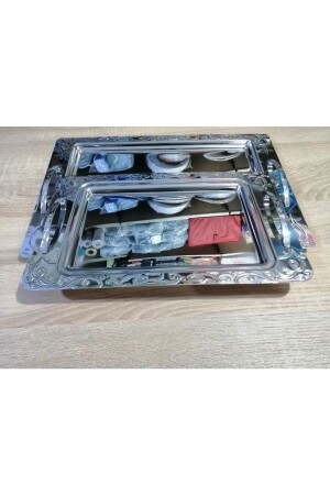 MNZ-Pınar Çelik Lux 2 قطع شاي وقهوة صندوقا dop12411285igo - PINAR COLLECTİON