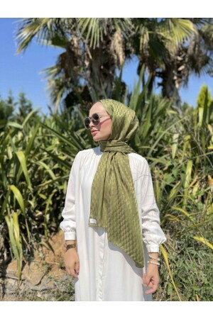 MNZ-Pine خضراء قوزة نمط الحرير جاكارد شوال - Valorscarf