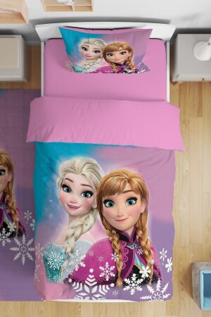 MNZ-Pink Blue Elsa نمط واحد الأطفال ملابس السرير مجموعة - Evpanya