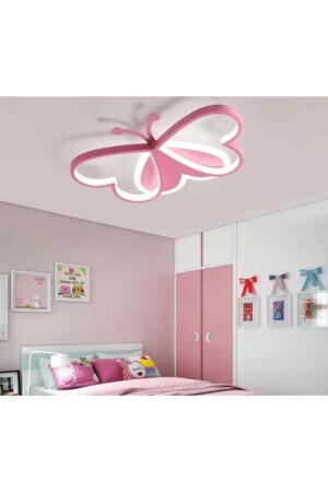 غرفة الأطفال MNZ-Pink Butterfly LED شمعة KELEBEK - ABAJUR EVİM