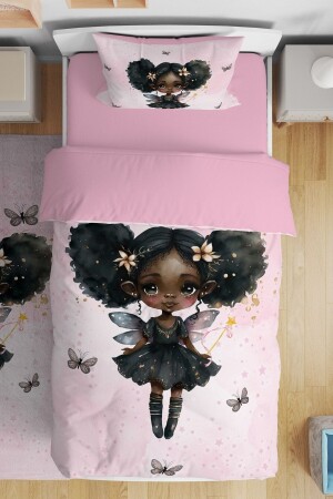 MNZ-Pink Chocolate Girl نمط واحد الأطفال الأطفال الغطاء القماش مجموعة evnev00198 - Evpanya