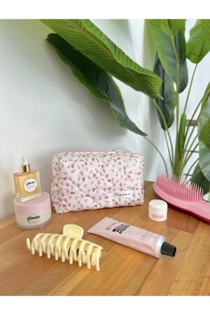 كيس مكياج زهري من نوع MNZ-Pink Crispy حجم كبير PCCMCB - Punchiess