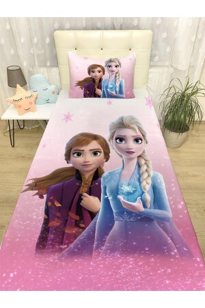MNZ-Pink Elsa Anna نمط غطاء السرير و غطاء الوسادة evortu1561 - Evpanya
