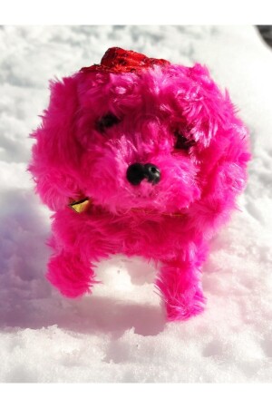 MNZ-Pink المشي والحلق الحلو بطارية تعمل كلب البلاش F355 - Mia