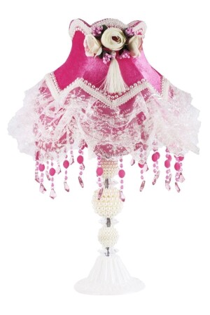 MNZ-Pink Flower Decorated Lampshade Fuchsia Classic Model PRA-2751464-5505 - Dekovien