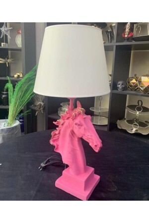 (MNZ-Pink Horse Lampshade Ab101-7 AB101-7) - By Ari Ev Dekorasyon