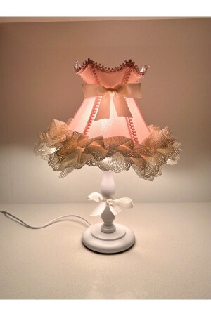 مكنسة المصابيح من الدرع الوردي MNZ-Pink Lace Lampshade PFABJ2 - LULUAVİZEM