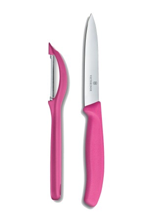 مجموعة من طلاء و سكين من نوع MNZ-Pink Peeler و Knife Set VC7706L11576076 - VICTORINOX