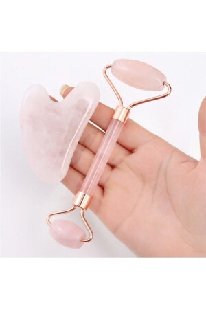 MNZ-Pink Quartz Gua Sha أداة تدليك الحجر ومركز الوجه مجموعة 2 3DPS0014FDTKTY1 - 3dproductsale