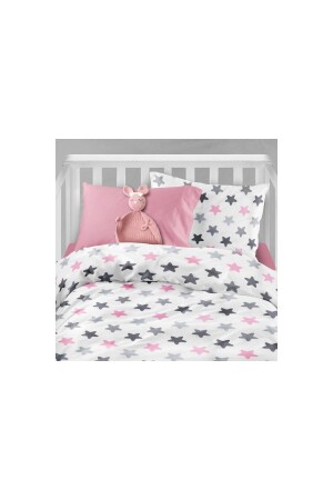 MNZ-Pink Star King Size Duvet Cover Set مع ورقة مرنة - Sedali Home