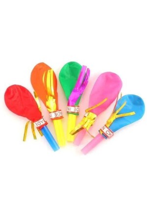 بالون من الـ MNZ-Pinyata Toy Whistle Balloon 8 قطع - Parti Dükkanım