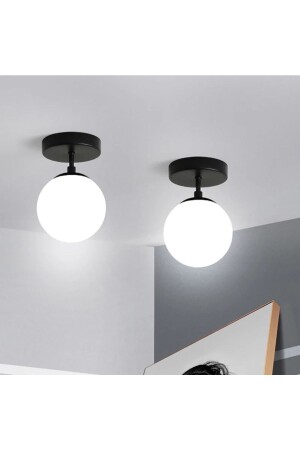 MNZ-Plafonier ممر أسود الكرة البيضاء الكرة الزجاجية الشنابل ist200060700 - İstanbul Avize