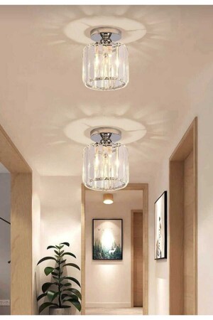 MNZ-Plafonier فاخرة كريستال الحجر الكروم شمعة - Minays