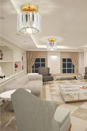 MNZ-Plafonier سقف الذهب Y-10 كريستال الحجر الشنابل ist2000225 - İstanbul Avize