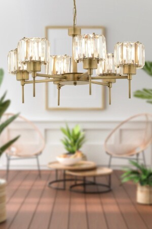 MNZ-Plain 6-piece قديم الكريستال الحجر التصميم الحديث غرفة المعيشة-غرفة النوم الكريستال غرفة المعيشة الشنابل 7000-1146-11-06 - Apliqa