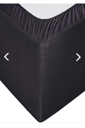 MNZ-Plain Black King Size Fitted Elastic Sheet Set 100% القطن 180x200+30 سم + 2 قماش - Paradise